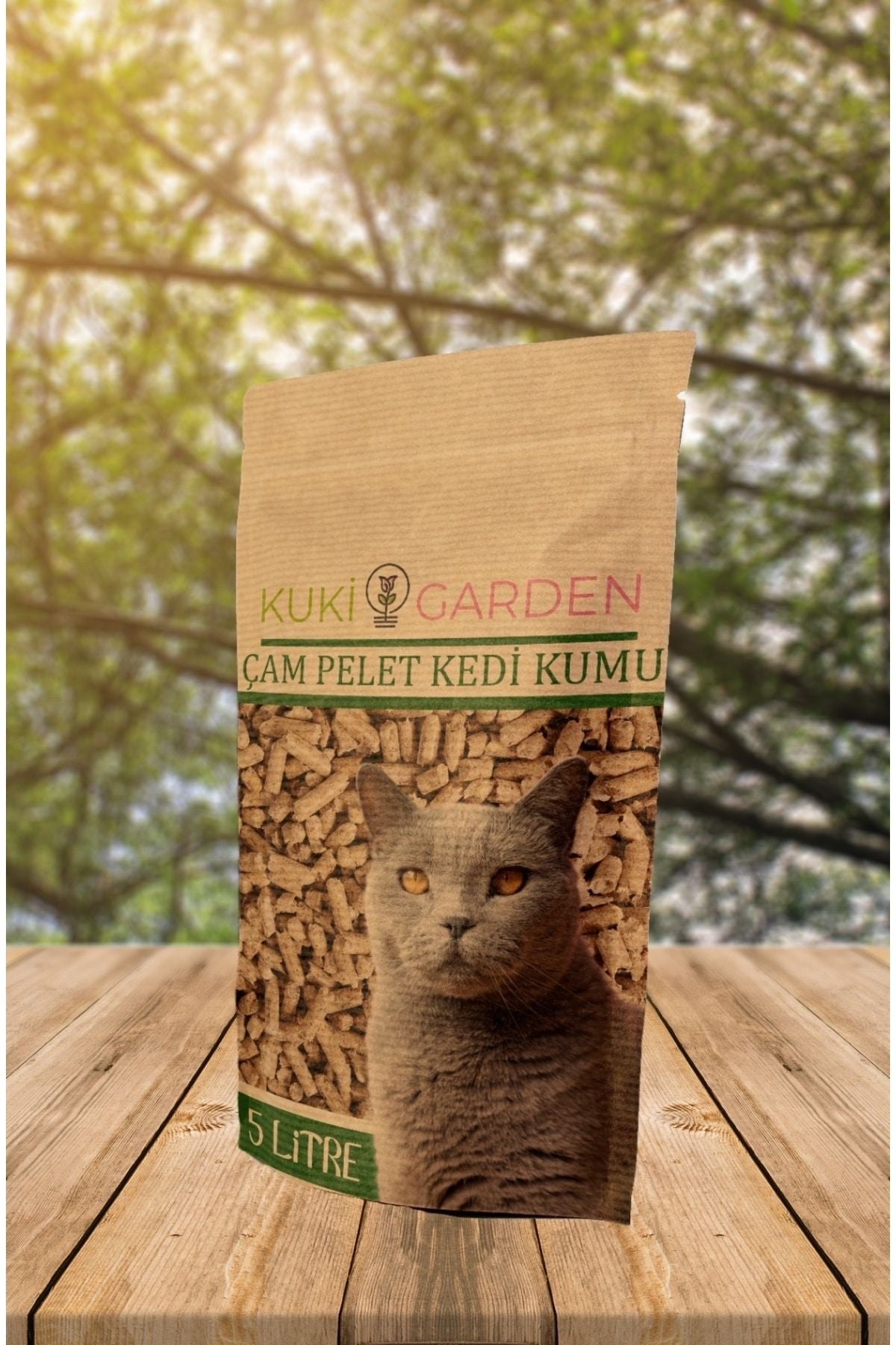 %100 Doğal & Tozsuz Çam Pelet Kedi Kumu – 5 Lt