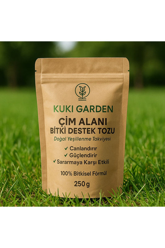 – Çim Alanı Bitki Destek Tozu – 250 g – Doğal Yeşillenme Takviyesi