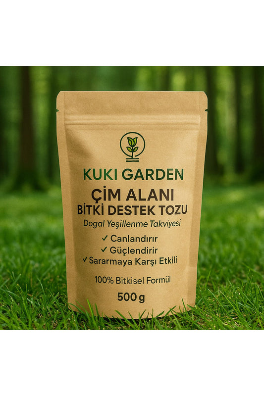 – Çim Alanı Bitki Destek Tozu – 500 g – Doğal Yeşillenme Takviyesi